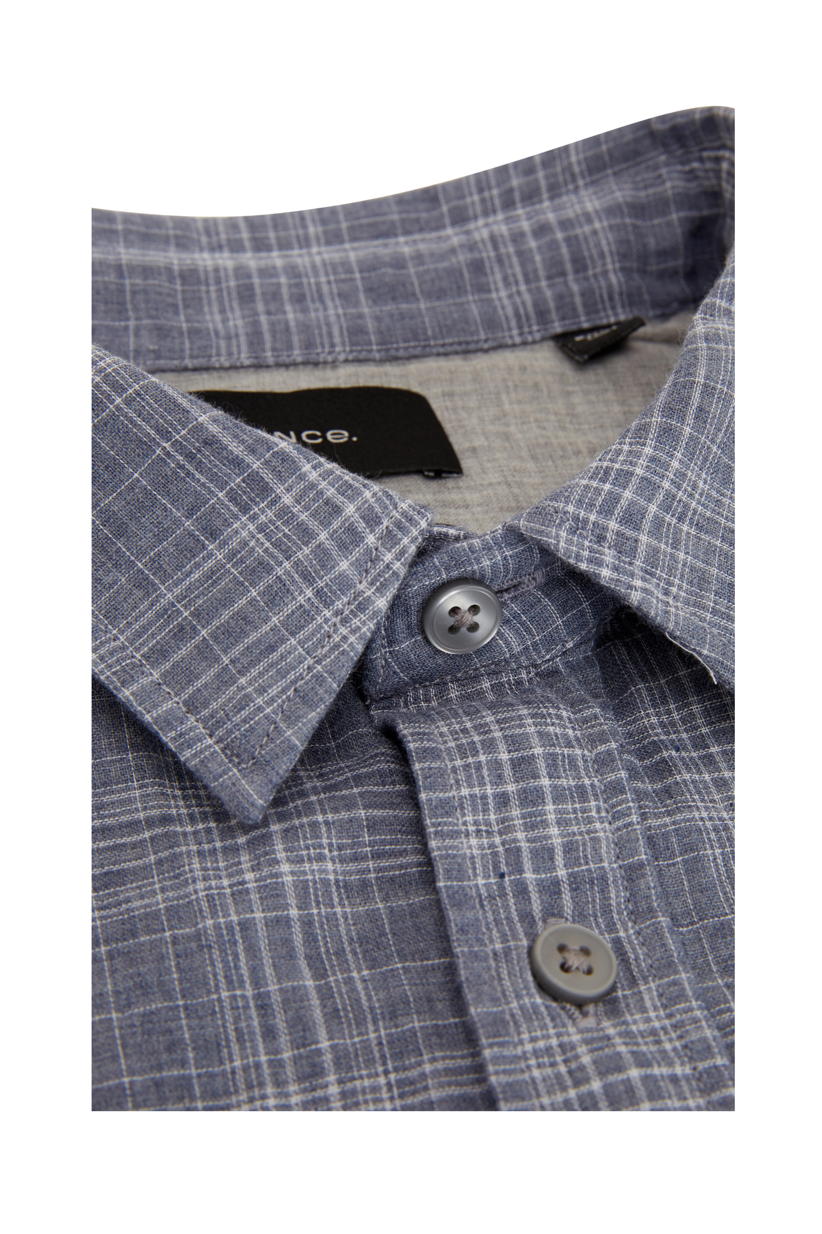 Vince - Mineral Blue Plaid Classic Fit Sport Shirt