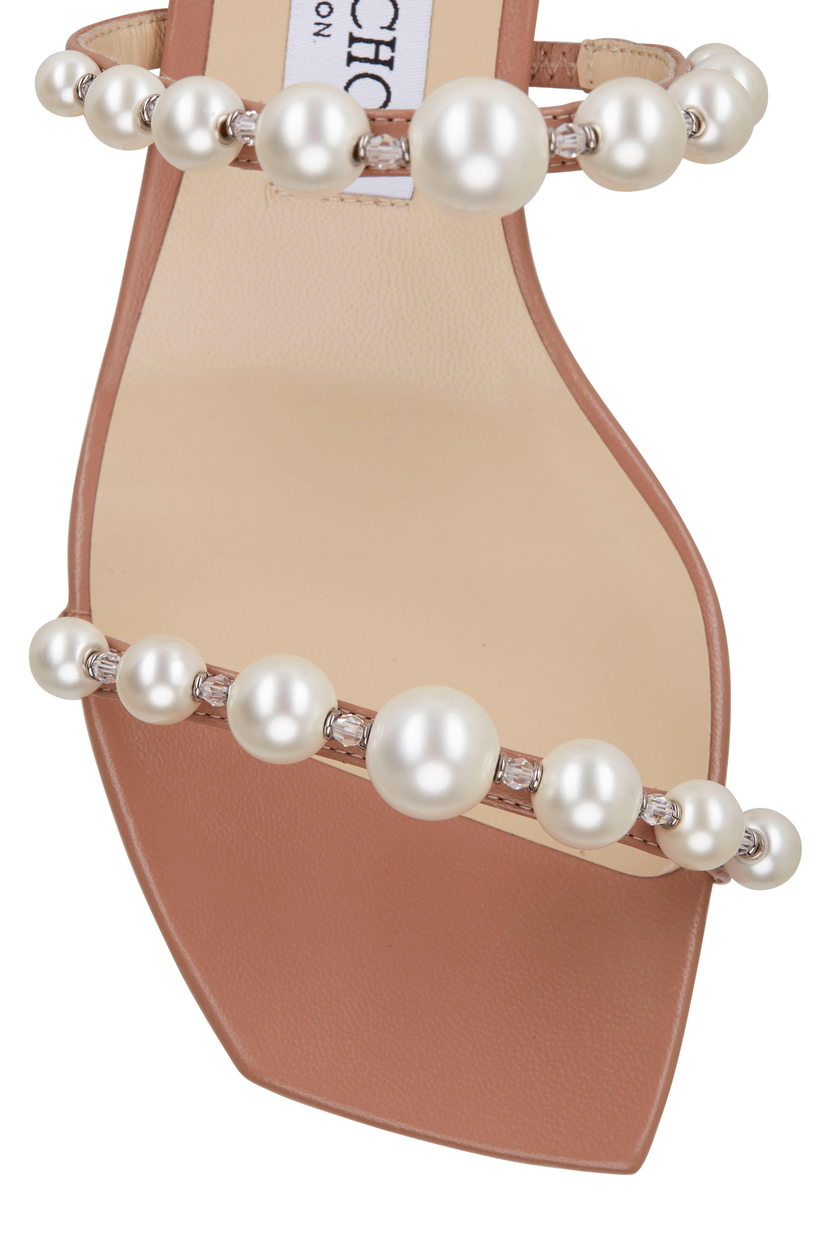 Jimmy Choo - Amara Ballet Pink Pearl Block Heel Sandal, 45mm