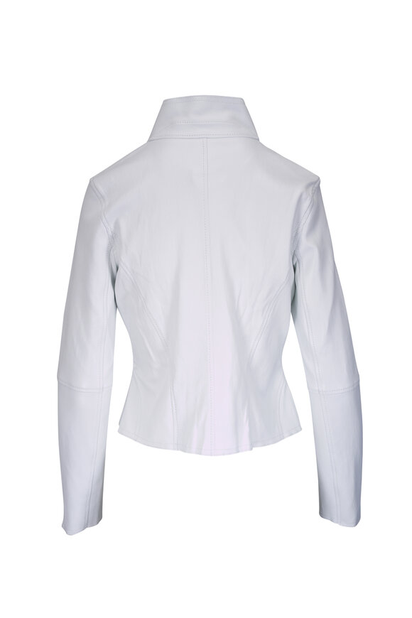 KZ_K Studio Moto Drape Off White Leather Jacket - view 2