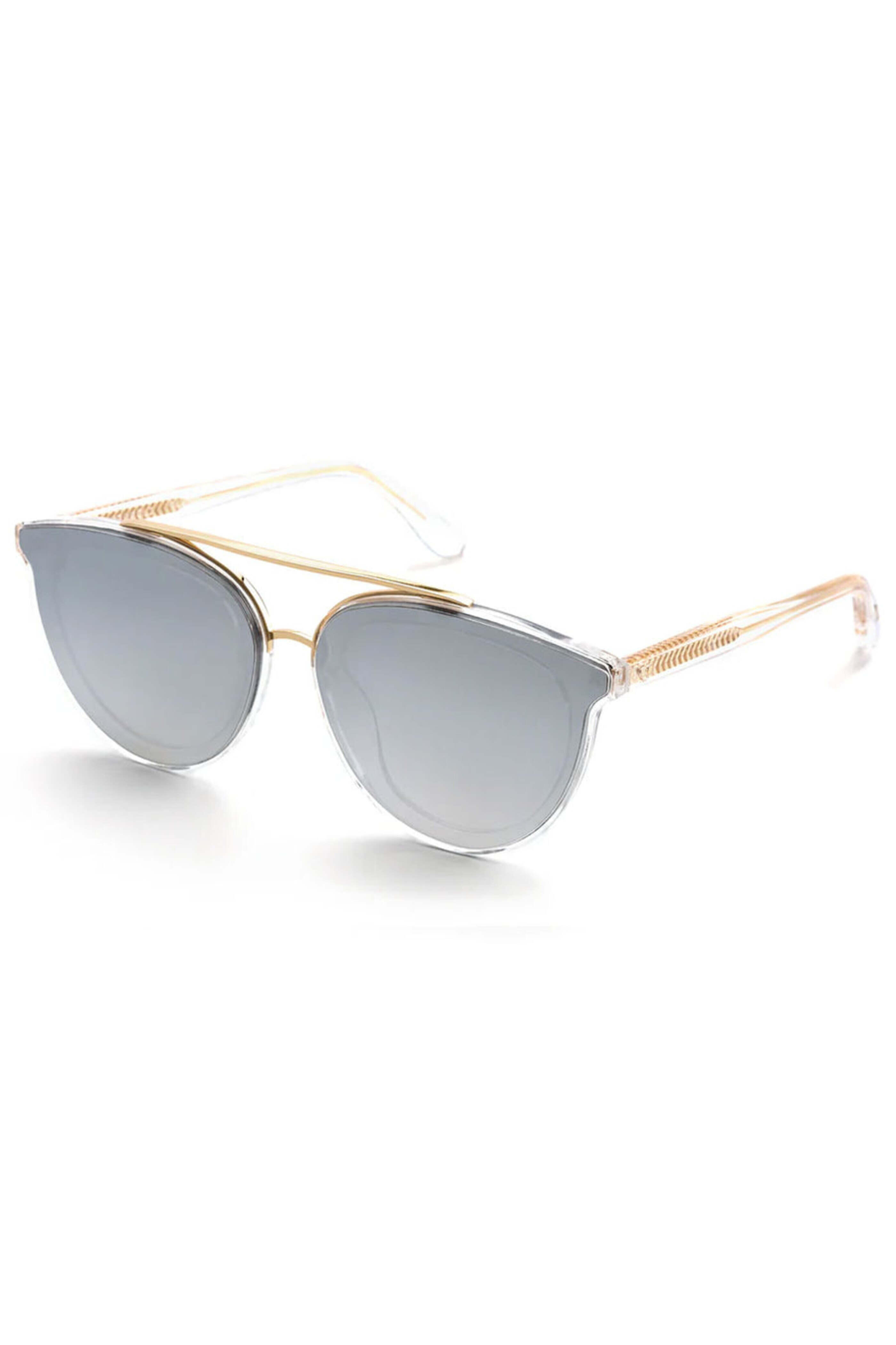Krewe - Clio Nylon Sunglasses in Crystal 24k Mirrored display picture 3