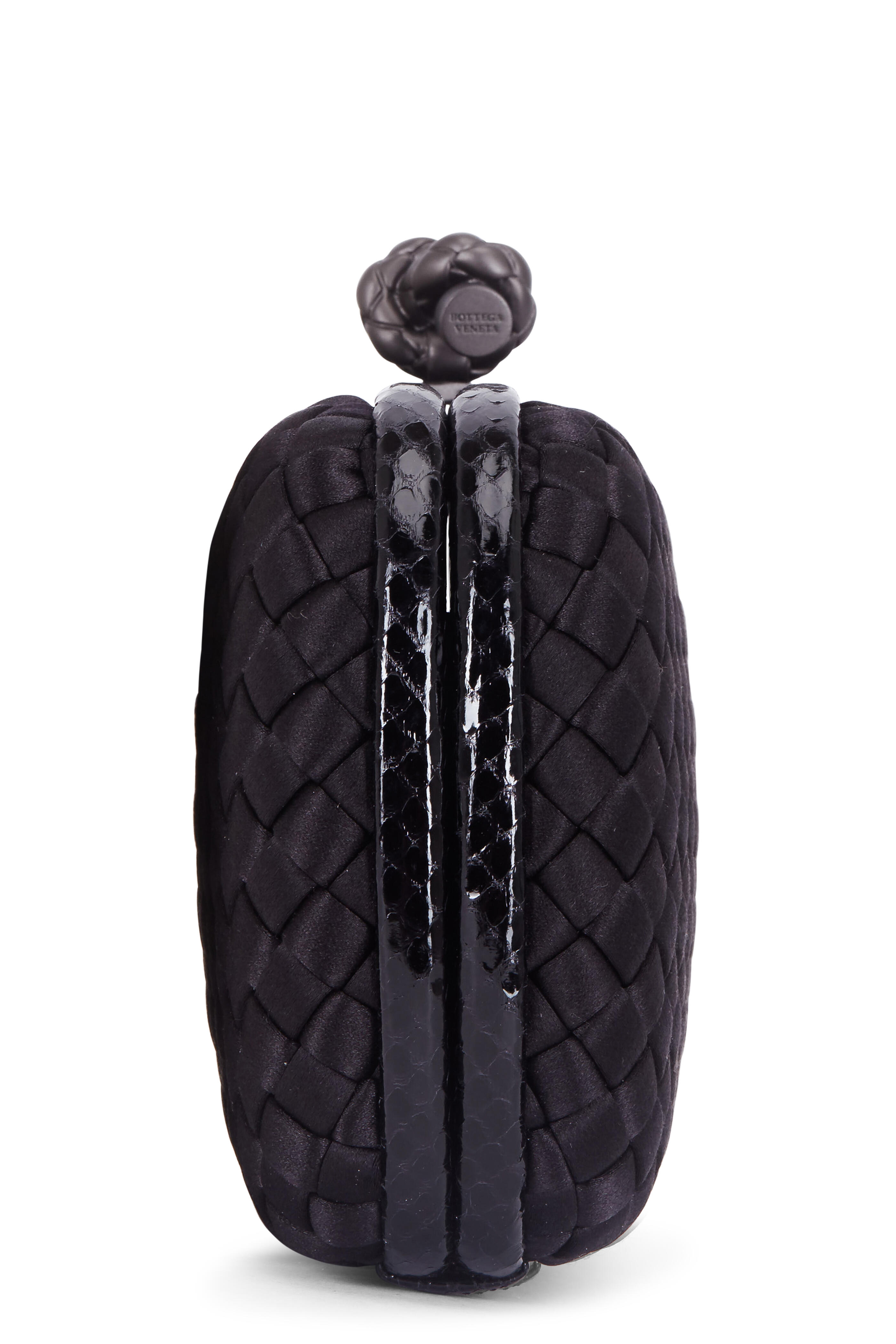 Bottega Veneta Brown Lazor Cut Leather & Snakeskin Clutch – The