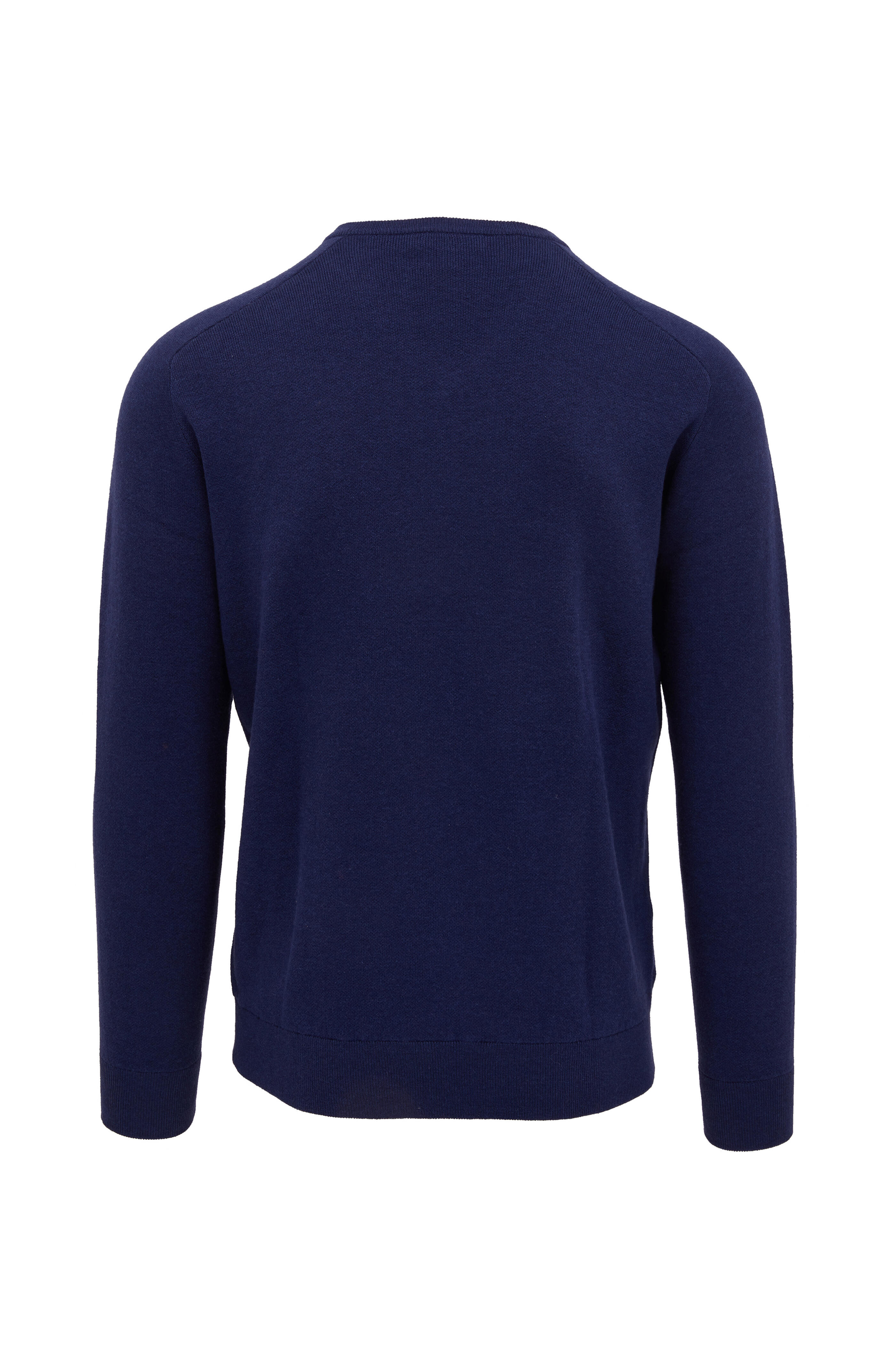 Peter Millar - Deuce Navy Interlock V-Neck Sweater