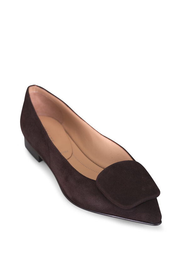 Ron White Yuna Chocolate Suede Pointed Toe Flat - view 1
