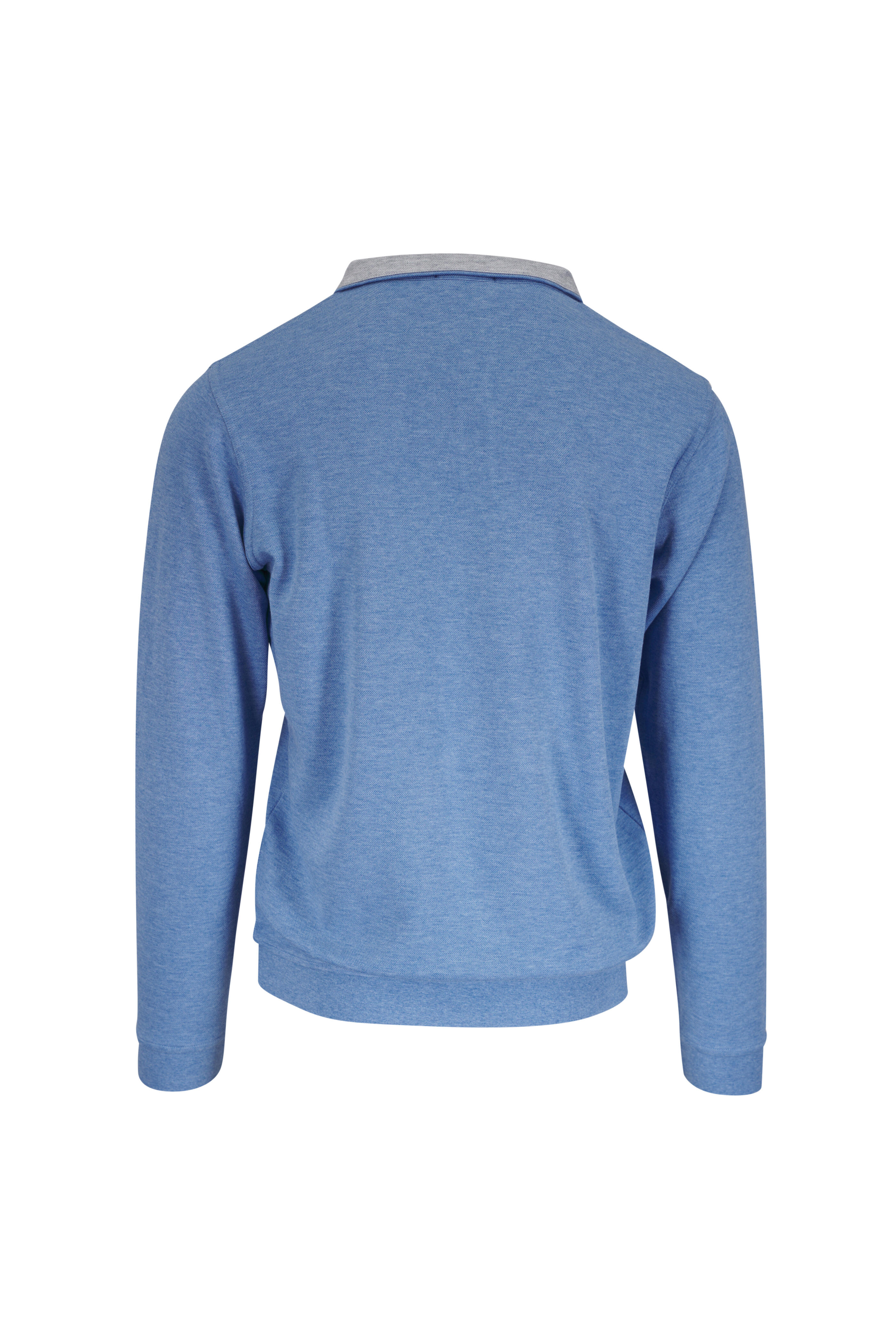 Peter Millar - Crown Comfort Bluebird Quarter Zip Pullover - view 5