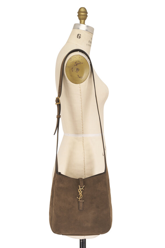 Saint Laurent Small Le 5 À 7 Light Musk Suede Shoulder Bag - view 8