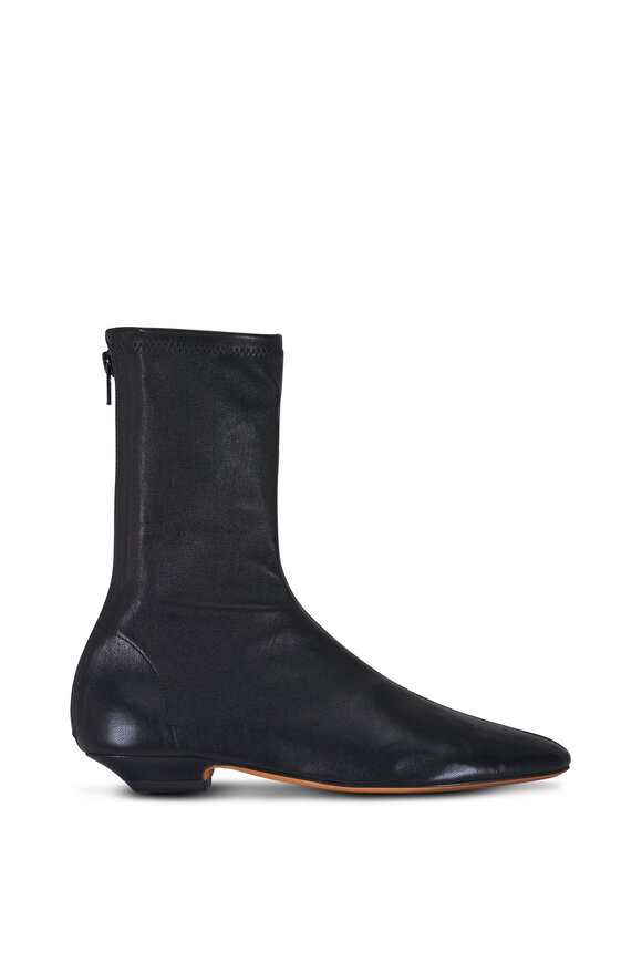 Khaite - Apollo Black Leather Flat Boot