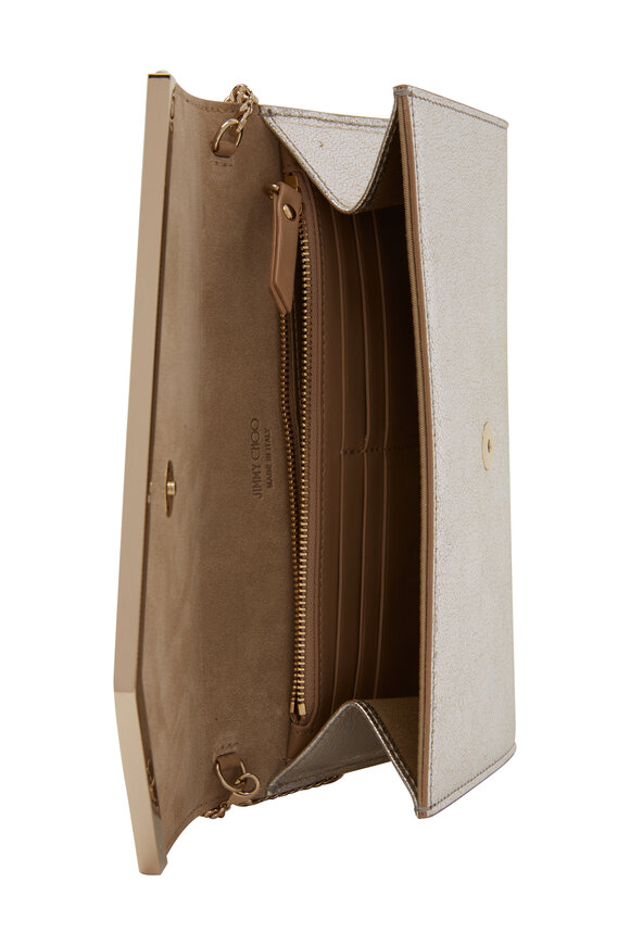 Jimmy Choo Emmie Metallic Leather Clutch - view 5