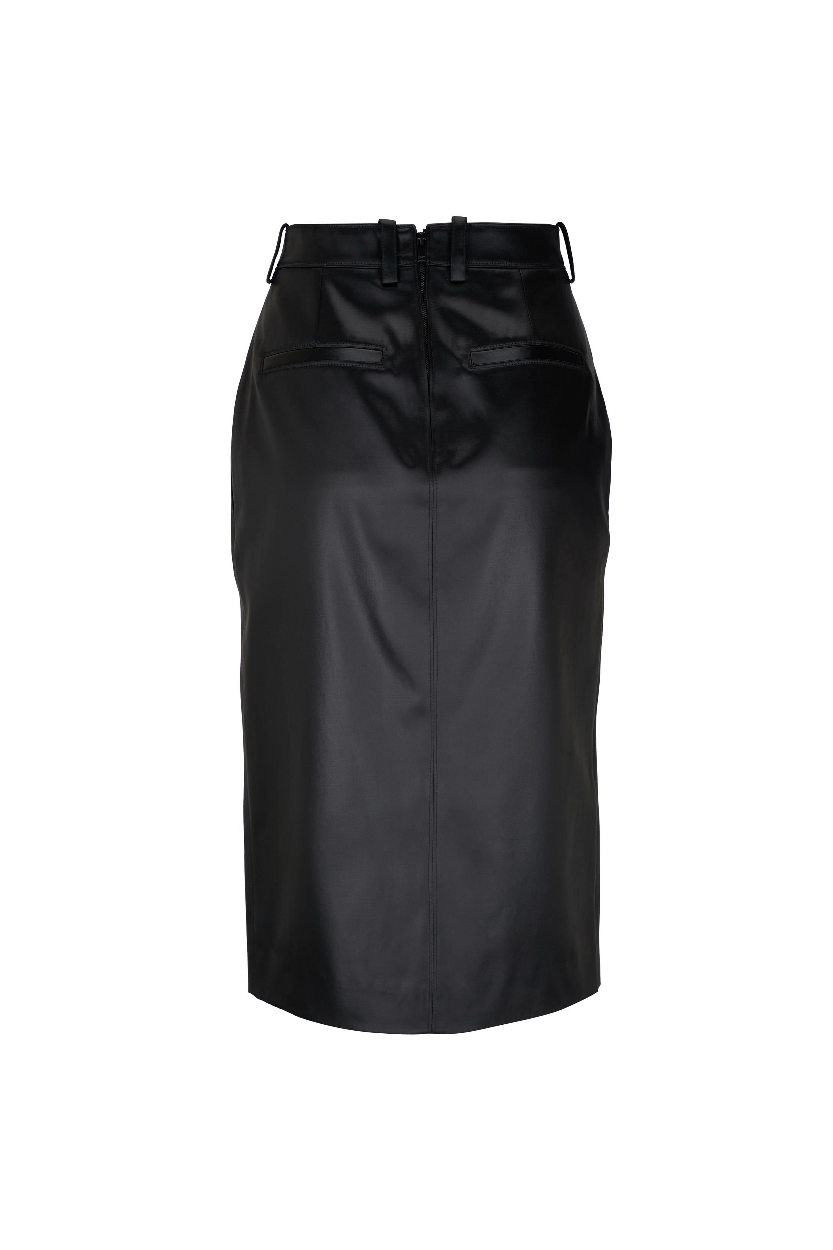 Saint Laurent elasticated-waistband pencil skirt - Black