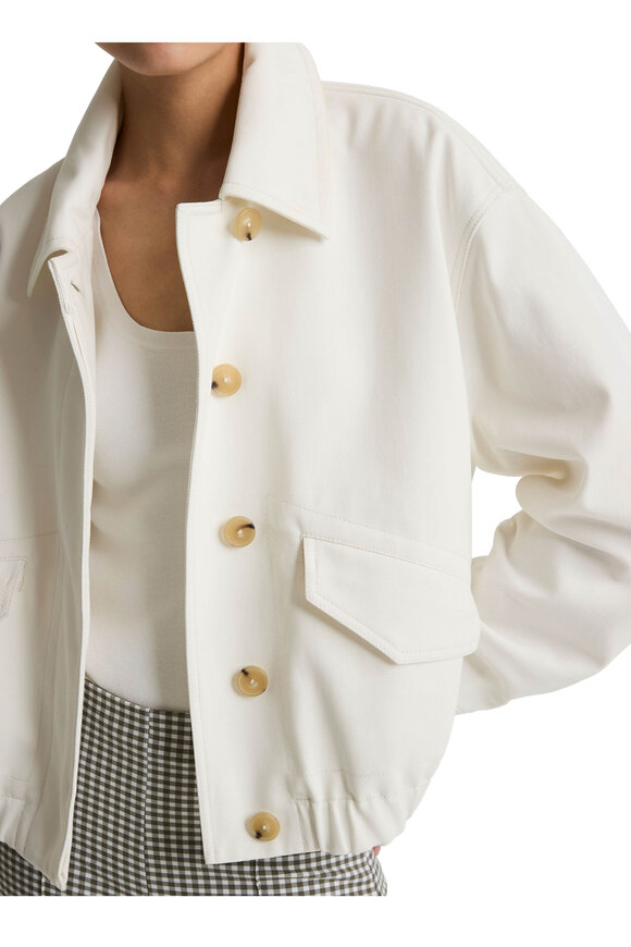 Vince Chalk Cotton Bomber Jacket - view 4