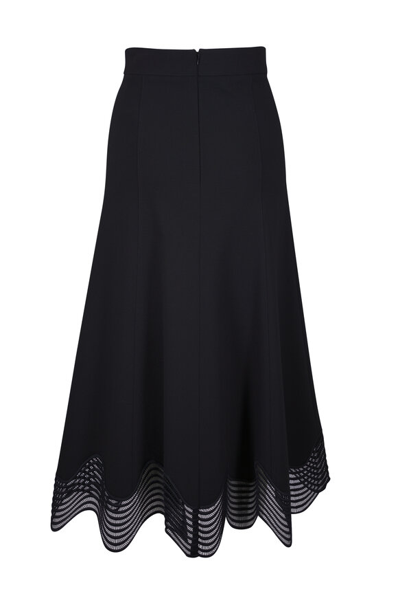 Akris Punto - Signature Jersey Black Midi Skirt