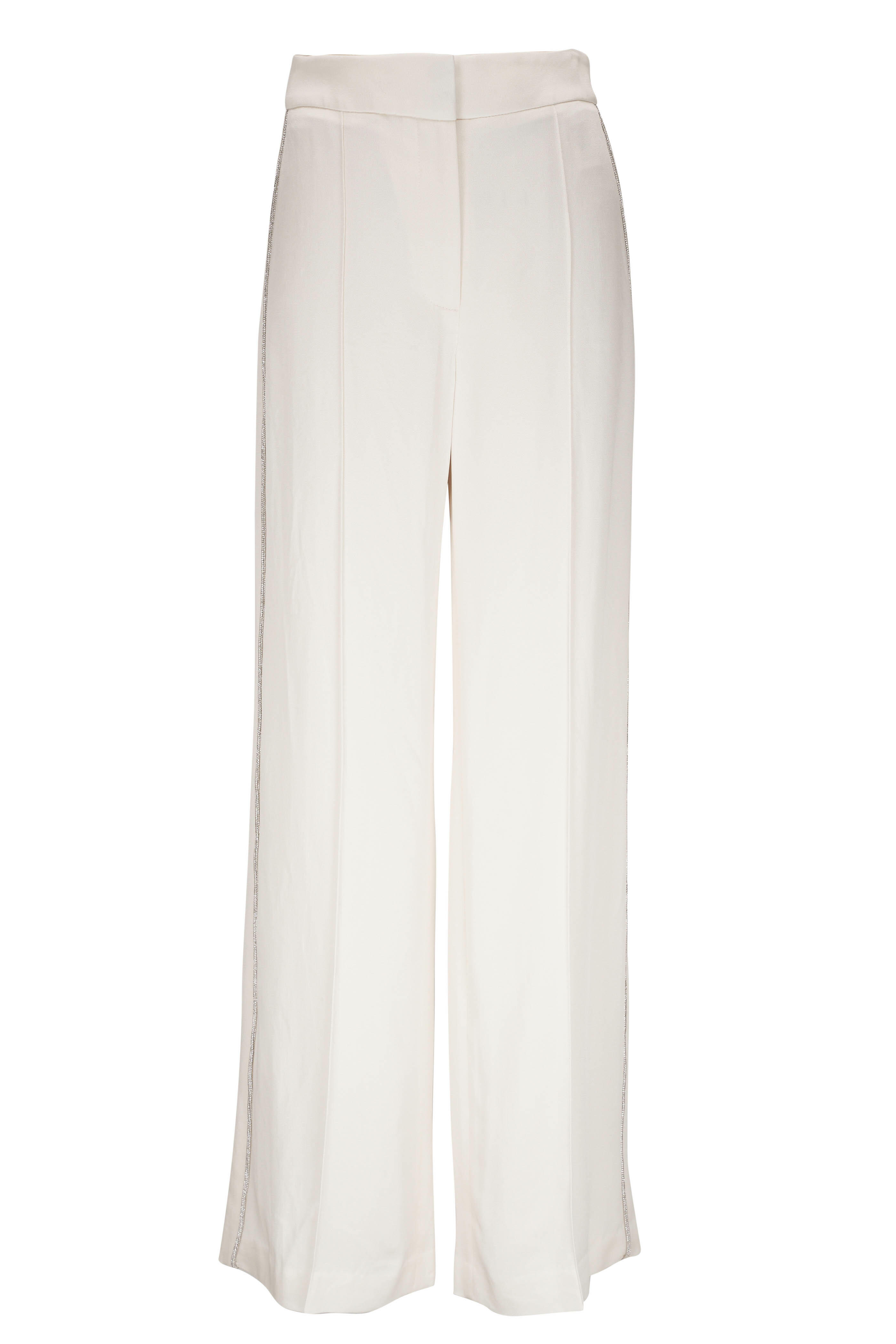 Veronica Beard - Millicent Winter White Embellished Evening Pant