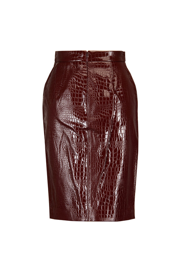 L'Agence Violetta Dark Red Pencil Skirt - view 2
