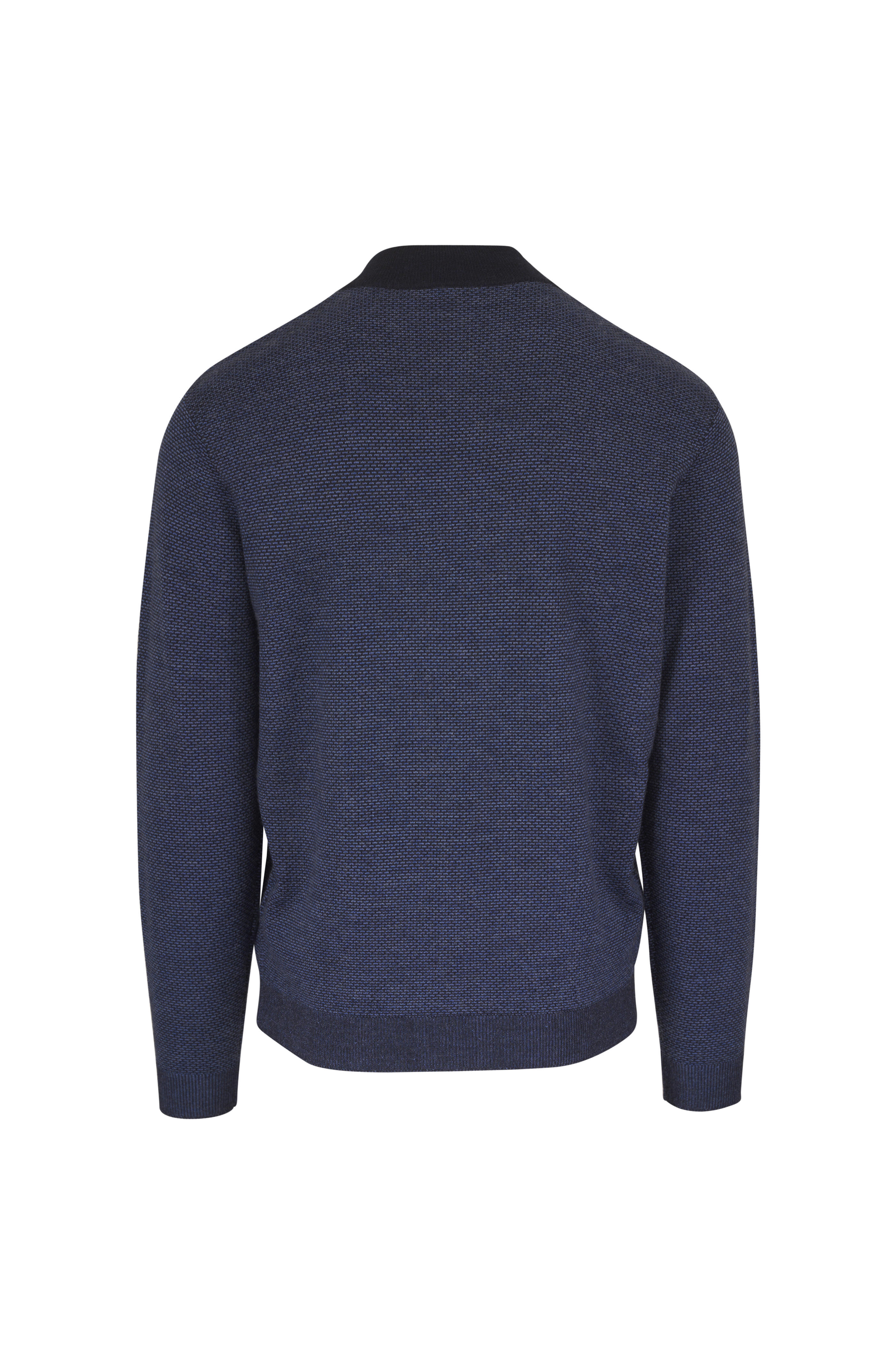Peter Millar - Crown Crafted Ashland Blue Quarter Zip Sweater - view 2