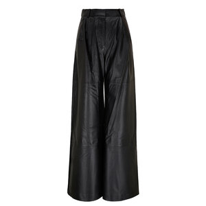 Zimmermann - Luminosity Black Leather Wide Leg Pant