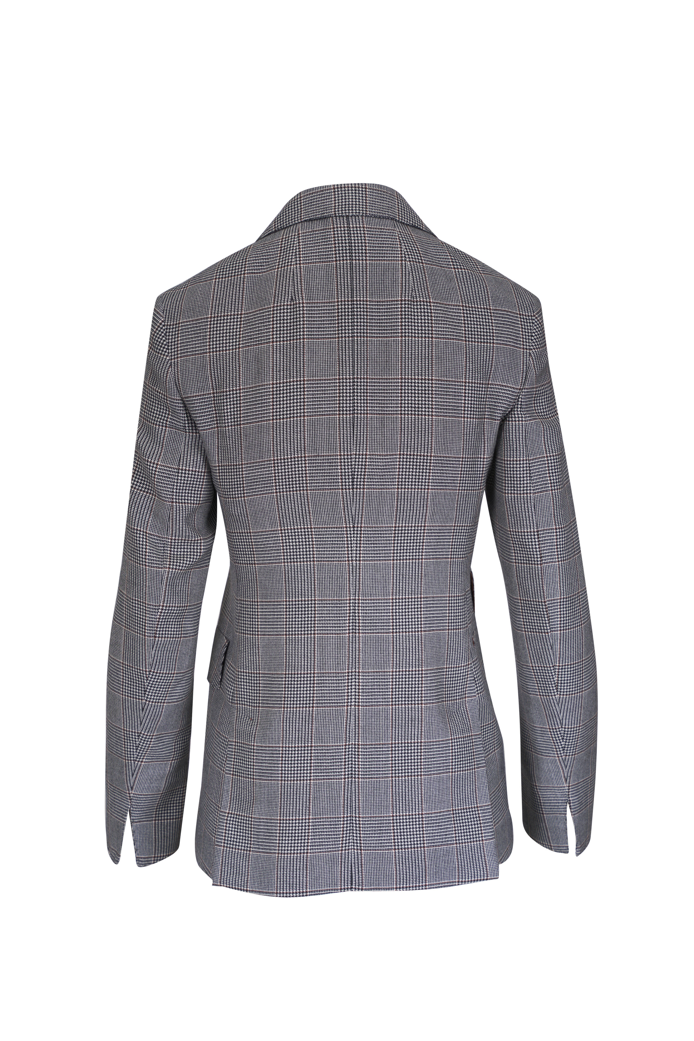 kyraOmar Afridi PLAID A2 JACKET 44サイズ Lennox Plaid Jacket With Knit Oversized Collar | Greylin