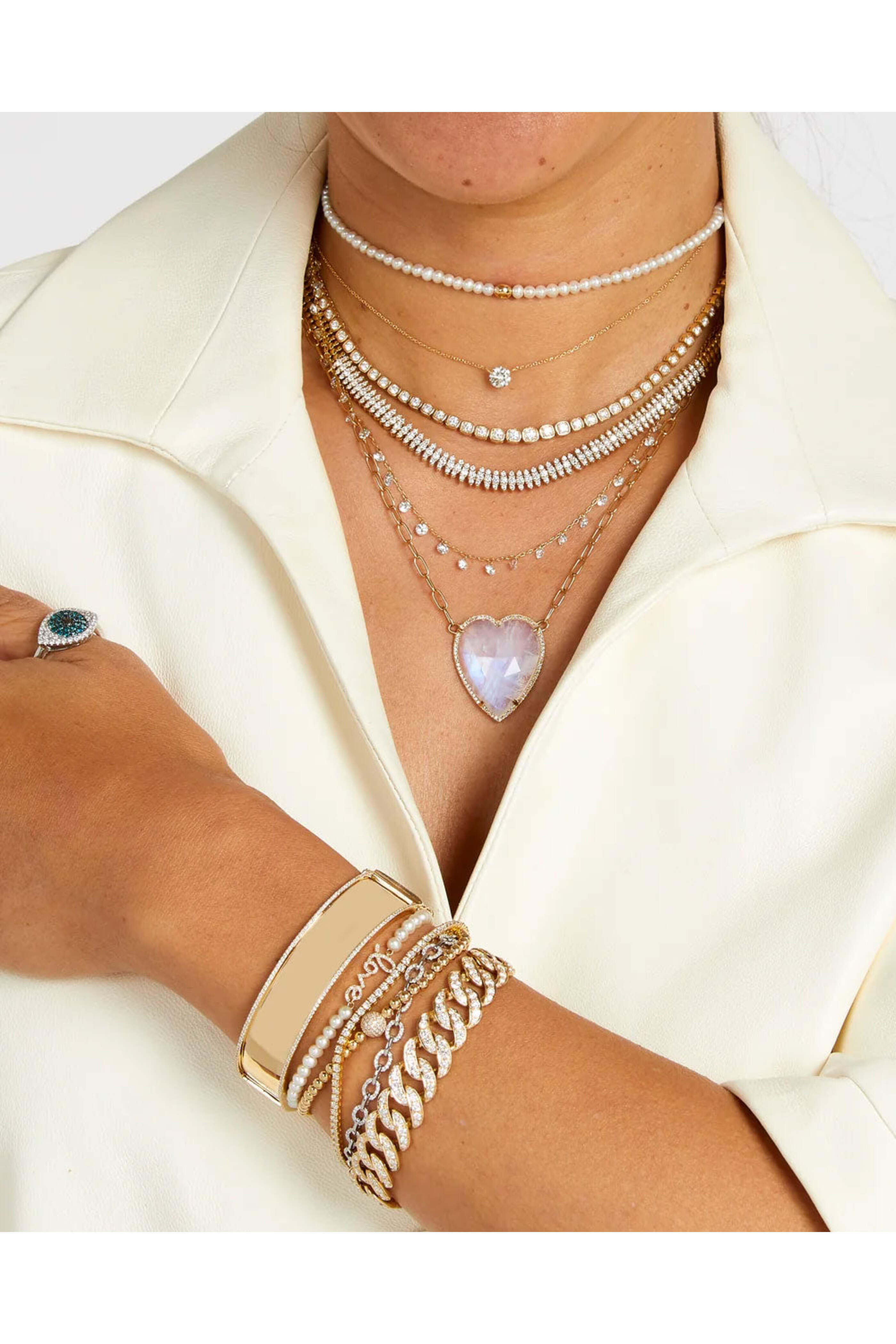 Kai Linz - Diamond and Blue Sapphire Evil Eye Ring