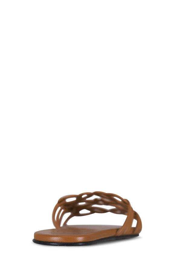 Loewe Petal Anagram Camel Leather Slide - view 7