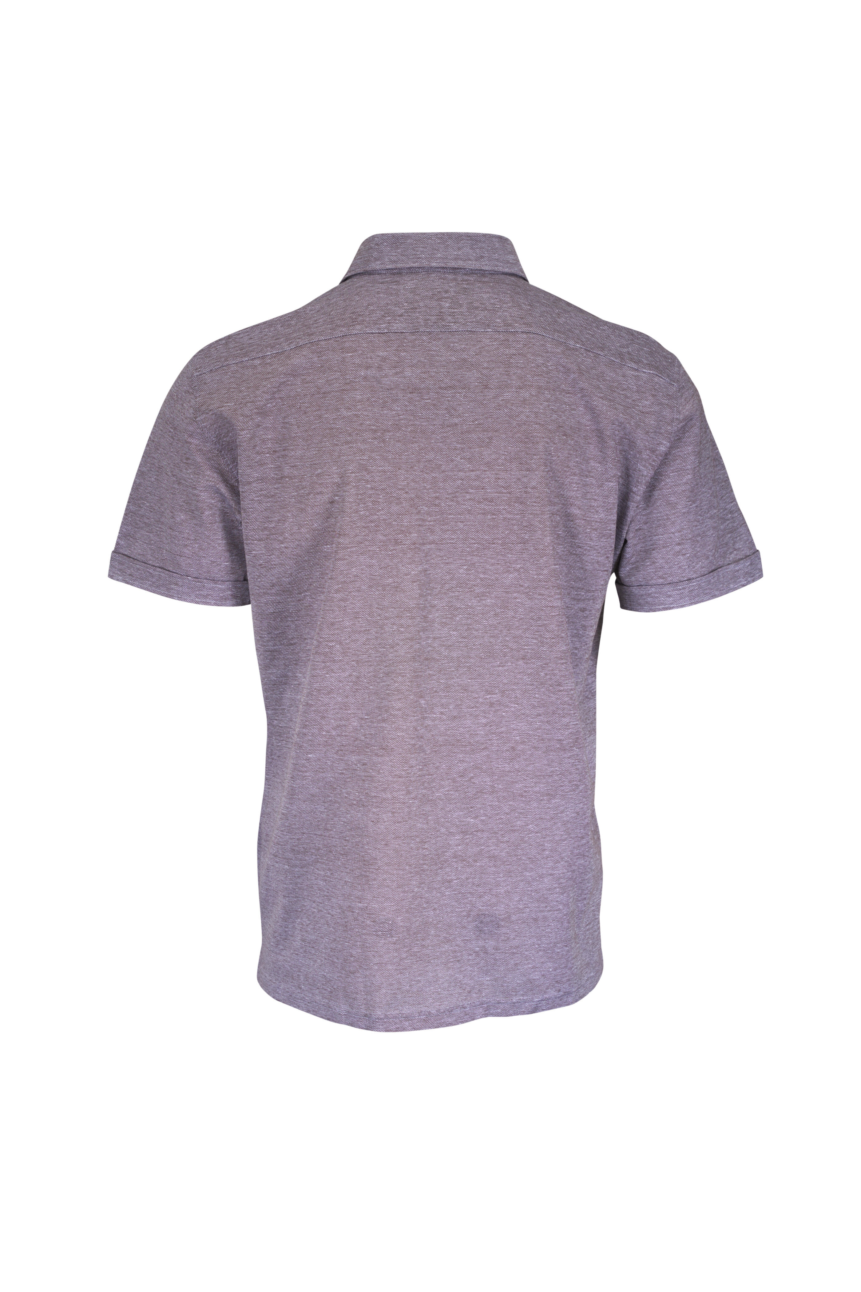 Emanuel Berg - Brown Jersey Cotton & Linen Button Up