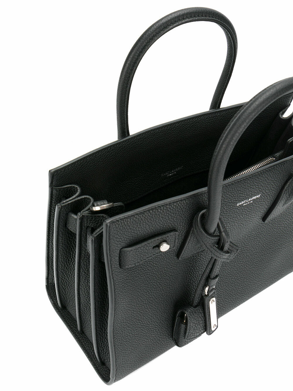 Saint Laurent - Sac De Jour Black Bonded Leather Baby Bag