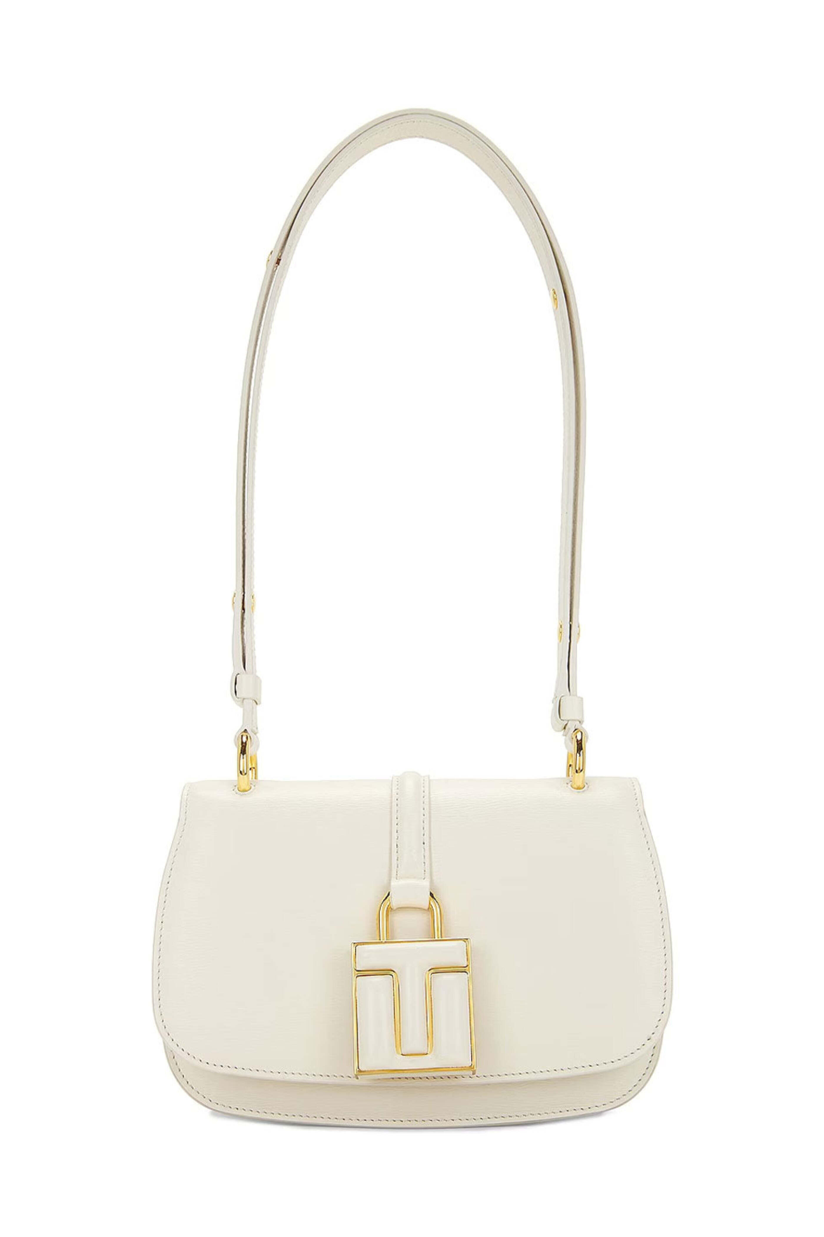 Tom Ford - 001 Lock Mini Flap Bag in Chalk