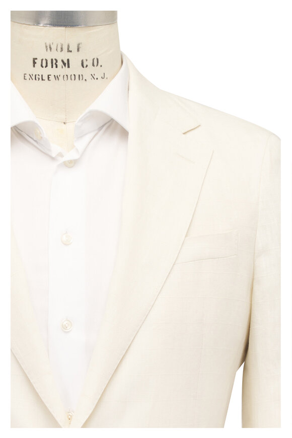 Ralph Lauren Purple Label Hadley Cream Linen Sportcoat