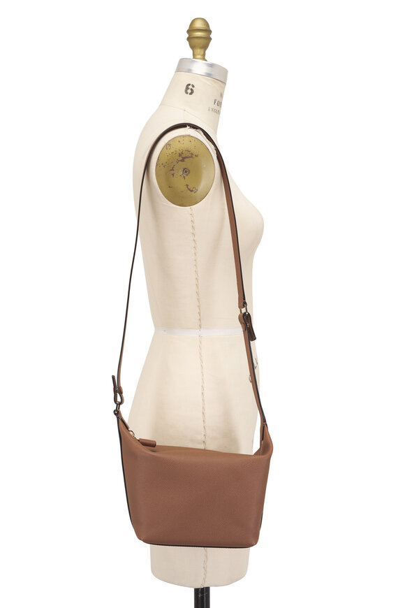 Valextra Mini Mochi Brown Leather Top Handle Bag - view 5