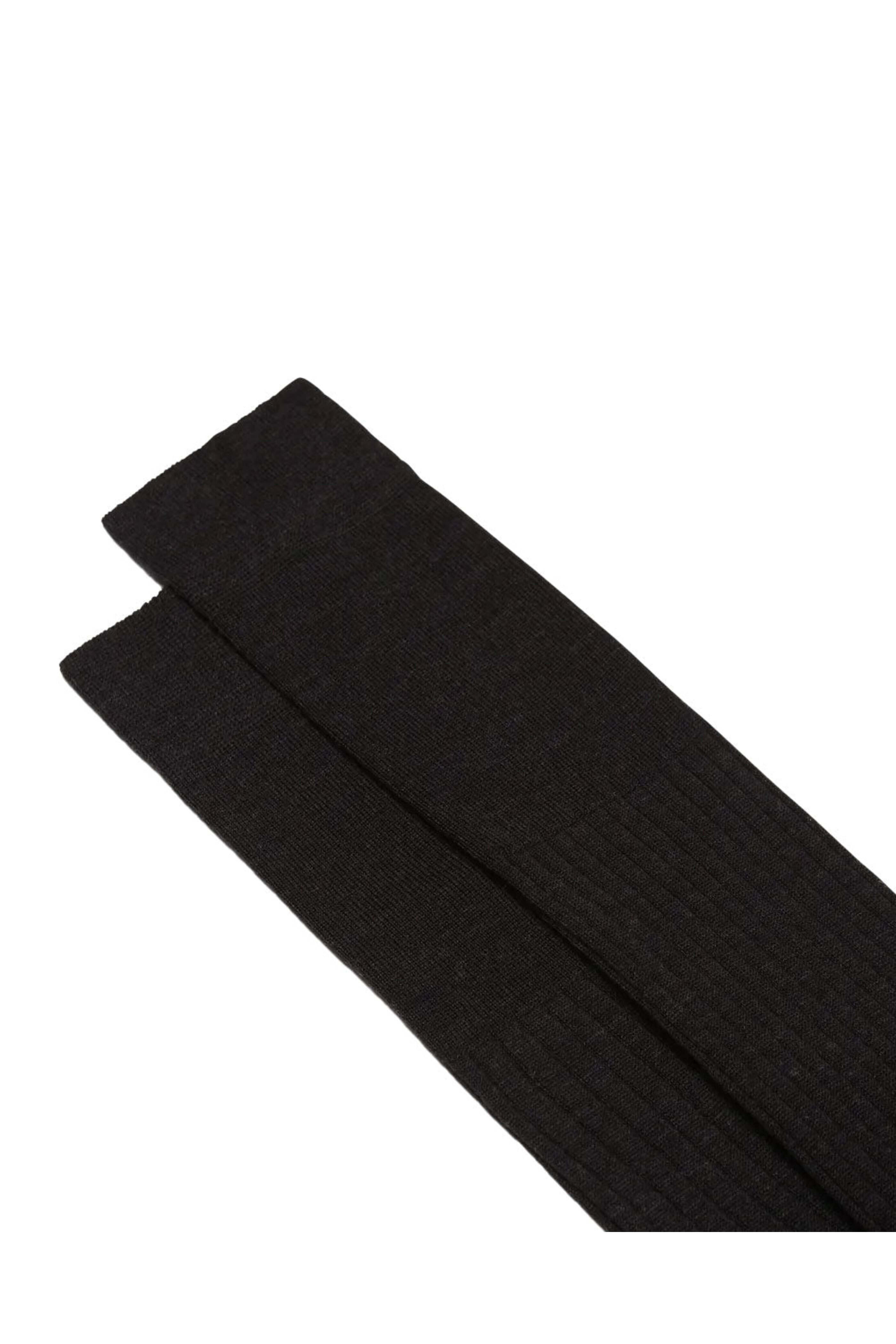 Bresciani srl - Wool Basic Over the Calf Socks in Anthracite