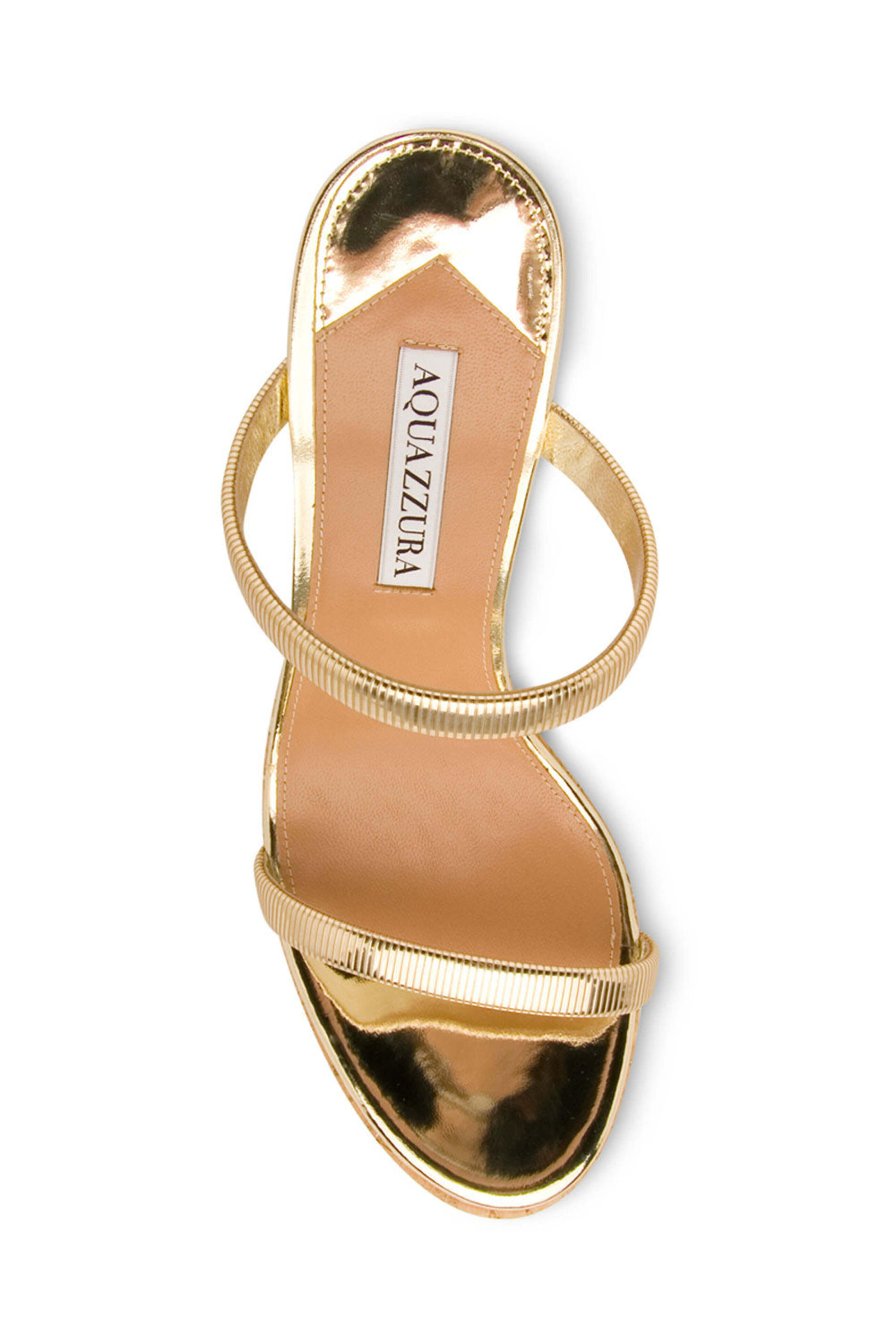 Aquazzura - Laguna Wedge Sandal in Platino