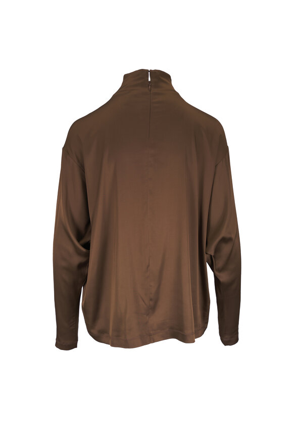 Agolde Bryony Brown Satin Top - view 2