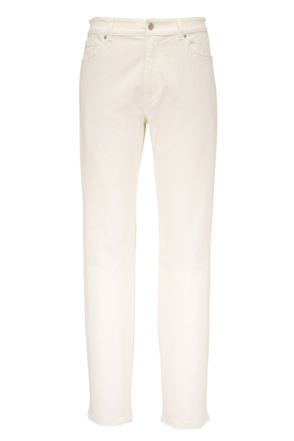 Peter Millar Ivory Sateen Five Pocket Pant - view 1