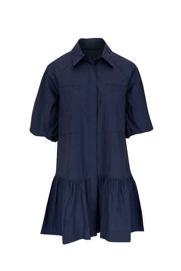 Jonathan Simkhai Crissy Midnight Cotton Poplin Shirtdress
