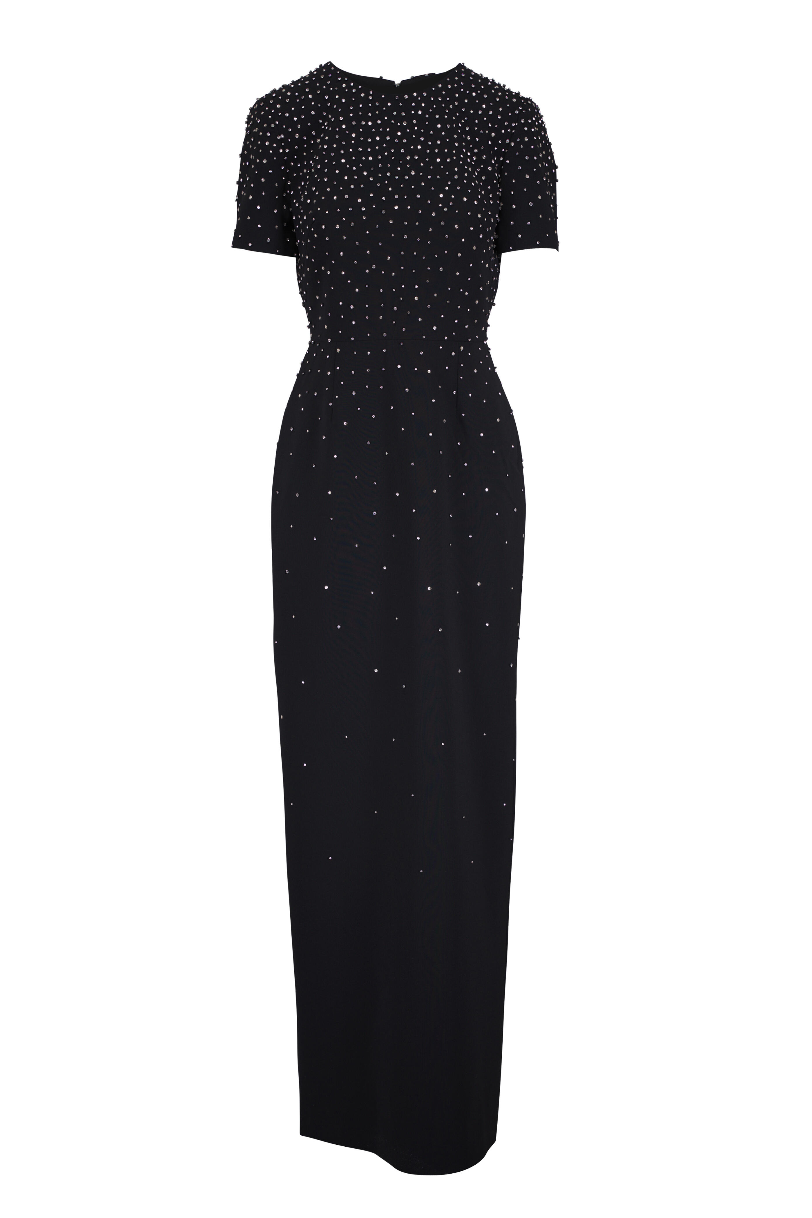 Carolina Herrera - Black Crystal Embellished Gown