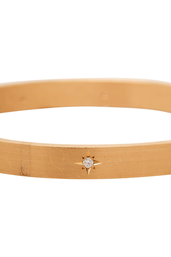 Caroline Ellen - Handcrafted Diamond Oval Bangle