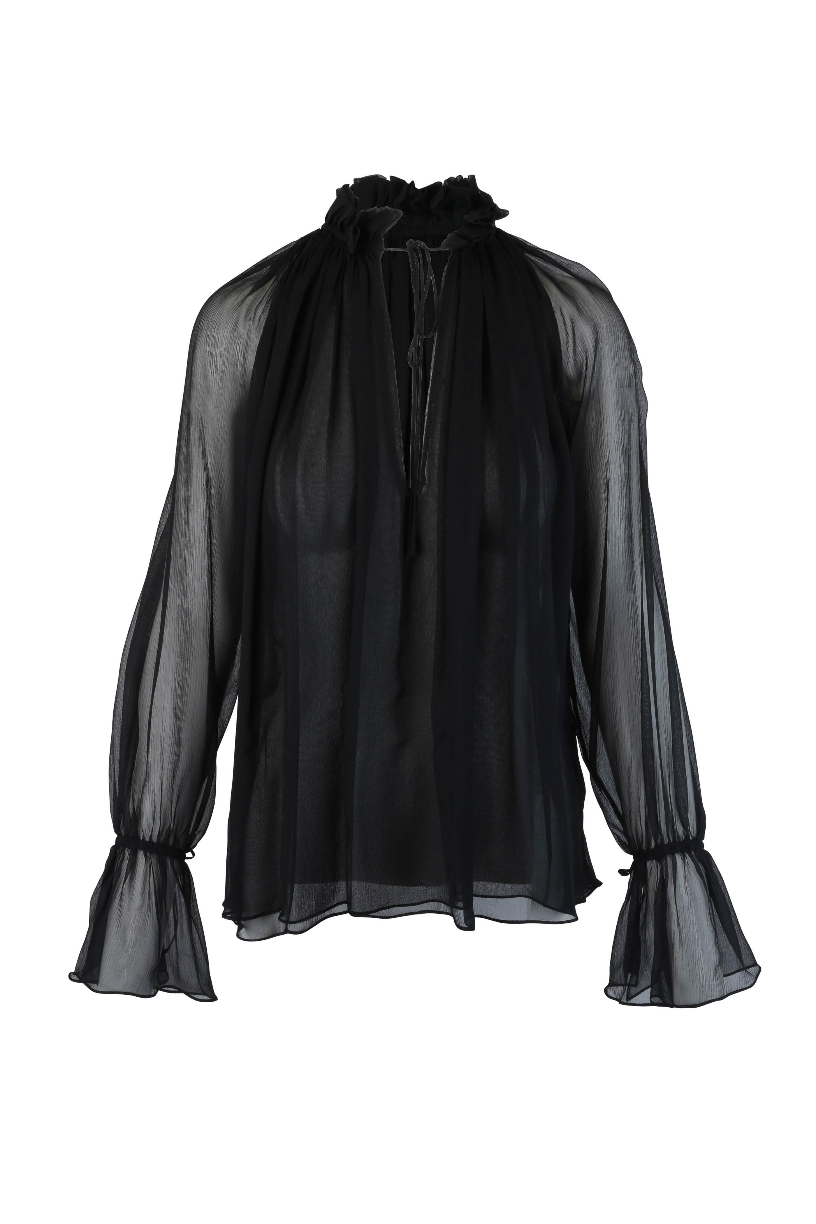 Nili Lotan - Arizona Black Silk Blouse | Mitchell Stores