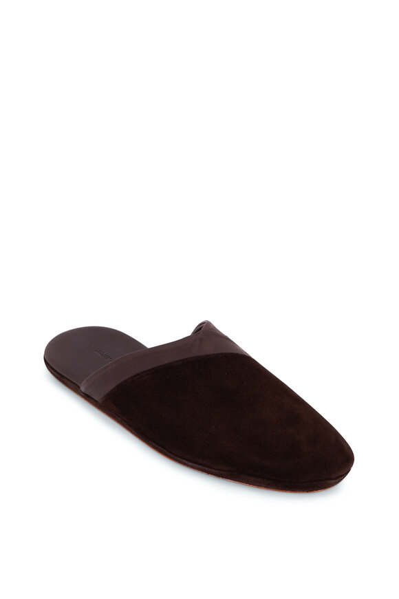 John Lobb - Knighton Dark Brown Suede Slipper