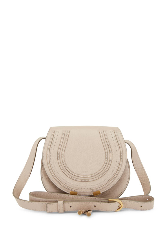 Chloé - Marcie Nomad Beige Small Saddle Crossbody 