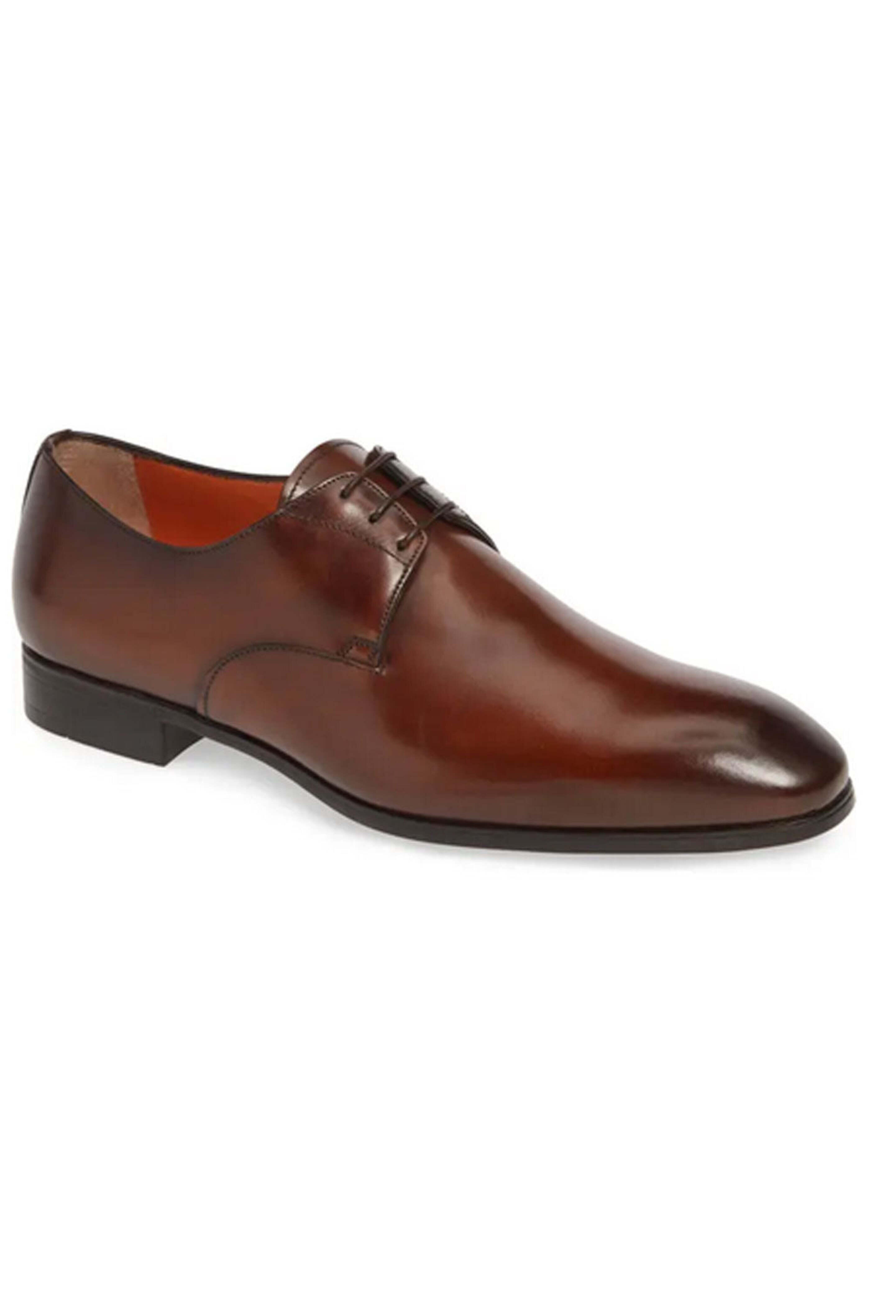 Santoni - Induct Plain Derby Shoe in Brown