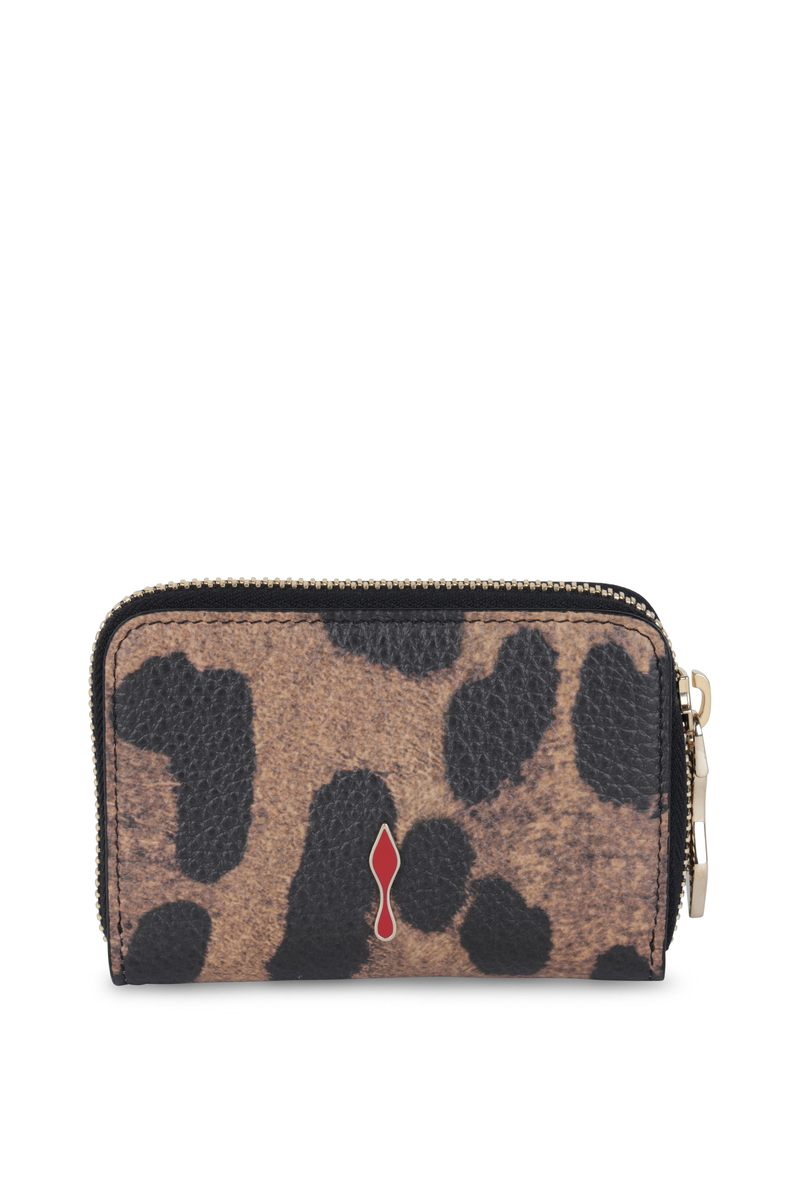 Christian Louboutin Leopard Print Leather Pouch