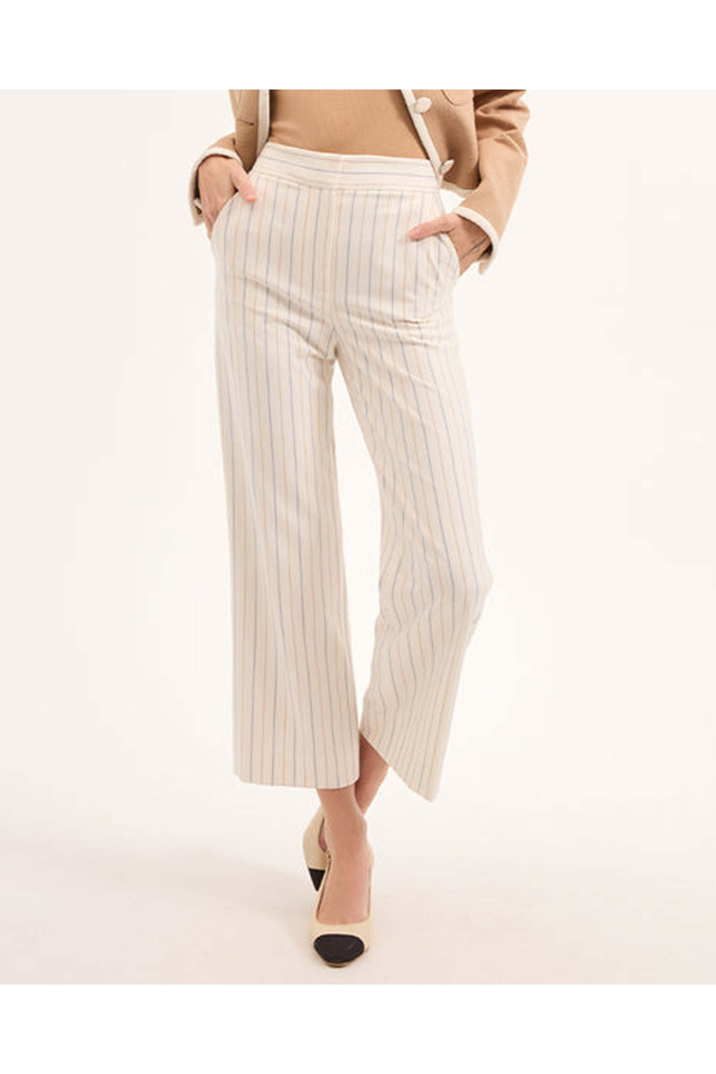 Veronica Beard - Dove Pinstripe Brixton Pant