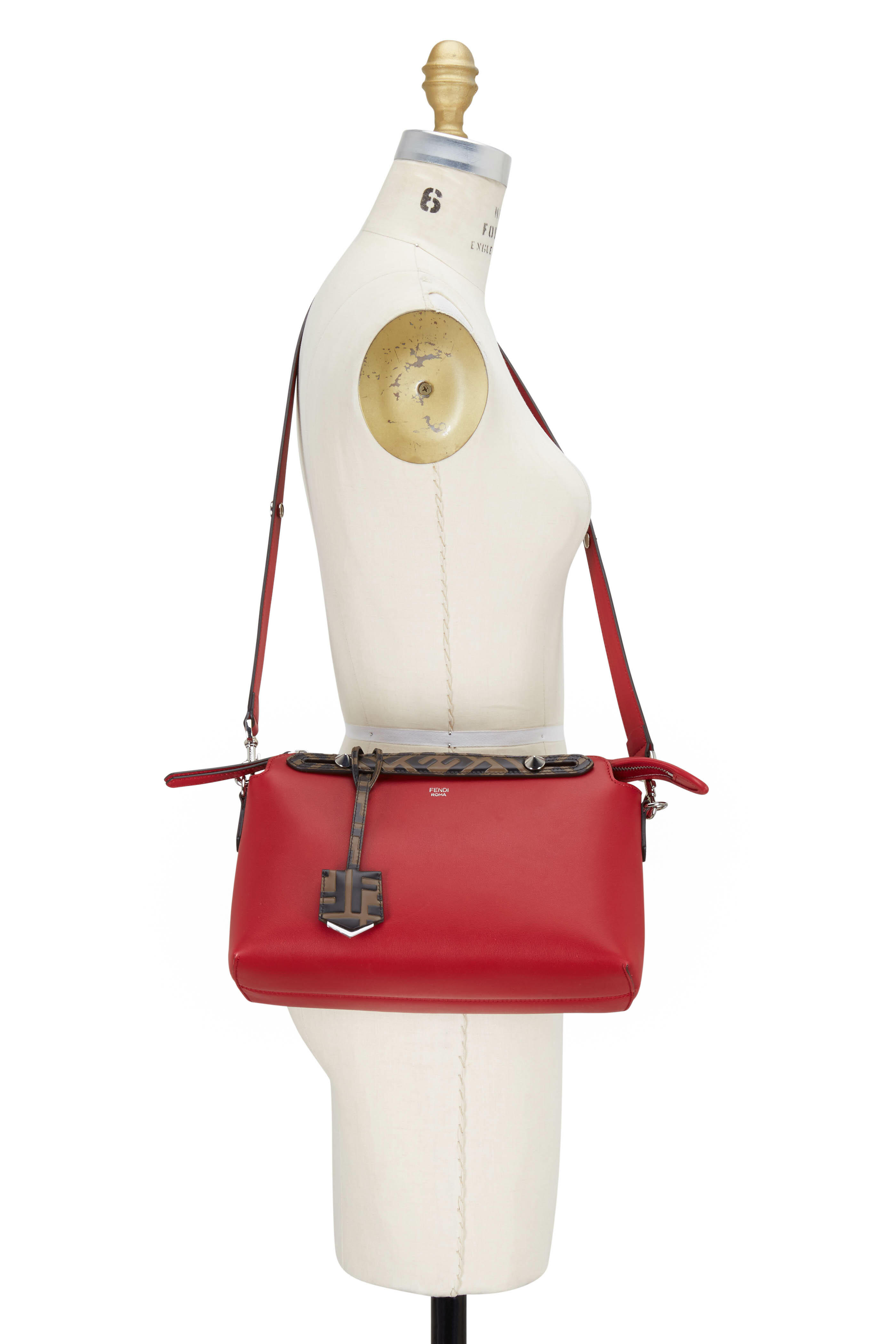 By The Way Mini - Small Boston bag in red leather