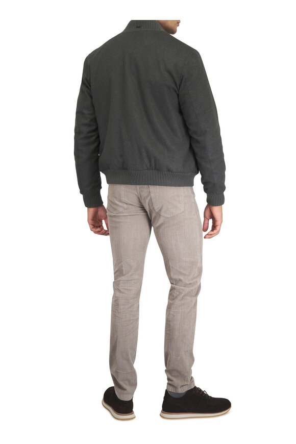 Atelier Munro Hunter Green Cashmere Crewneck Sweater - view 3