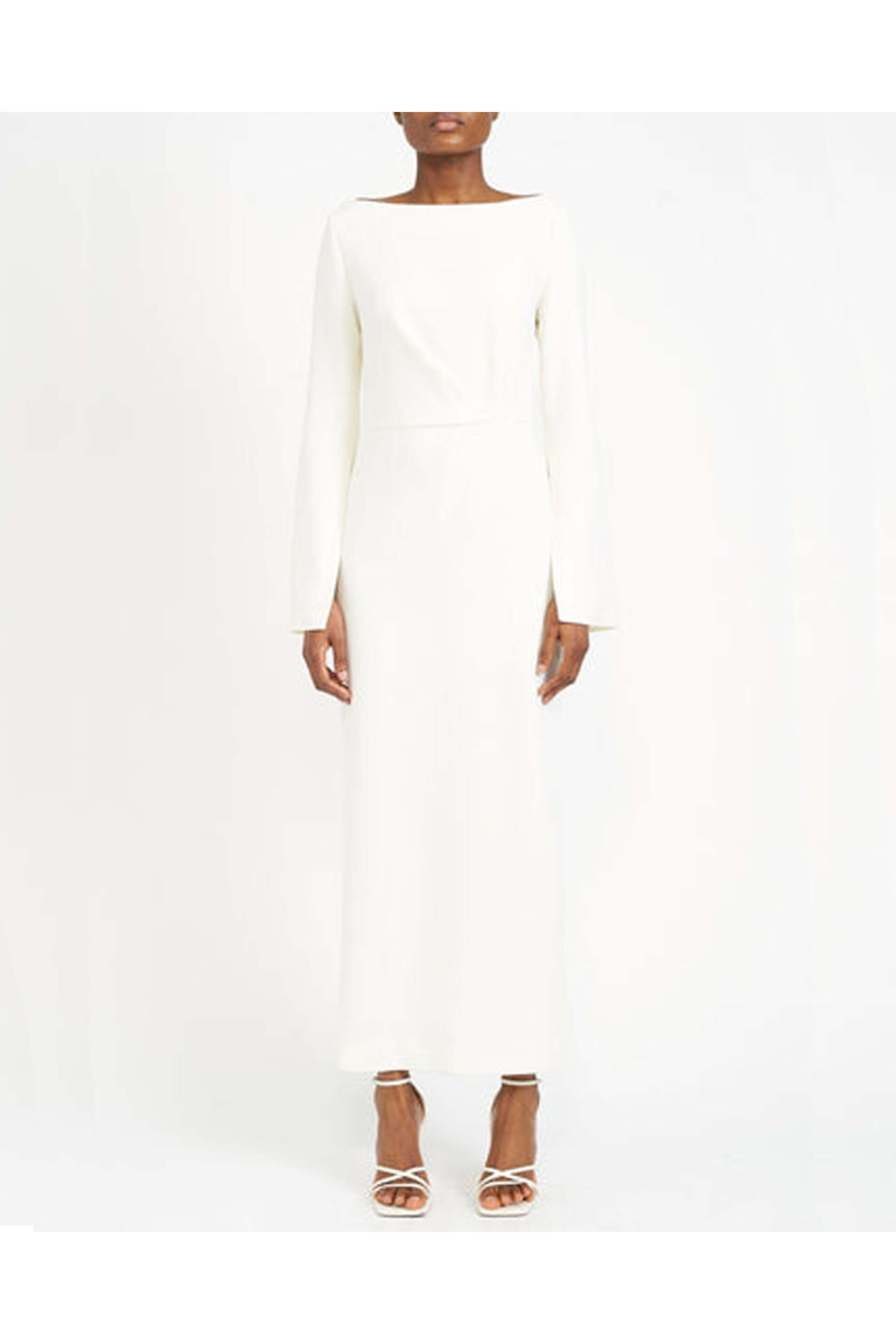 E.stott - White Bateau Ora Long Dress
