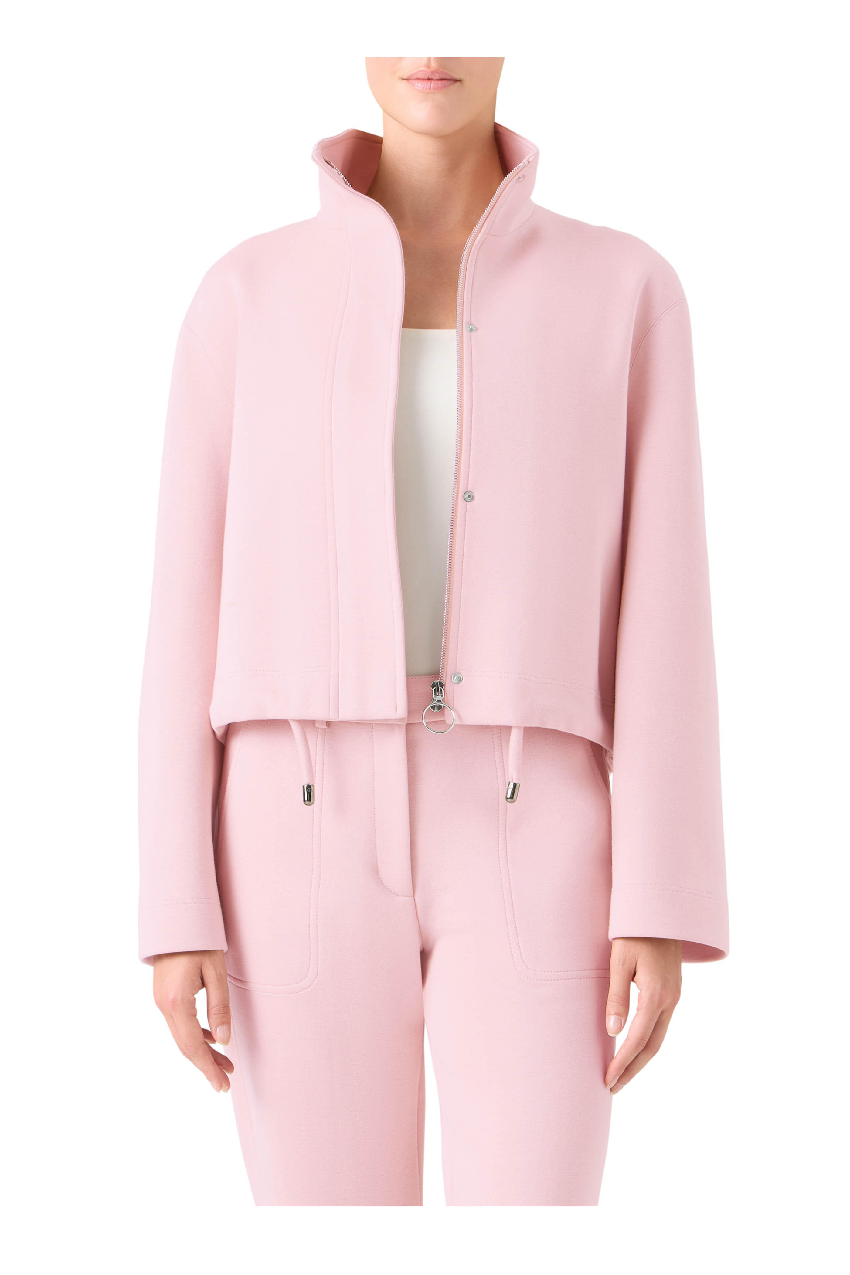 Akris Punto - Rose Relaxed Fit Cotton Sweatshirt Jacket