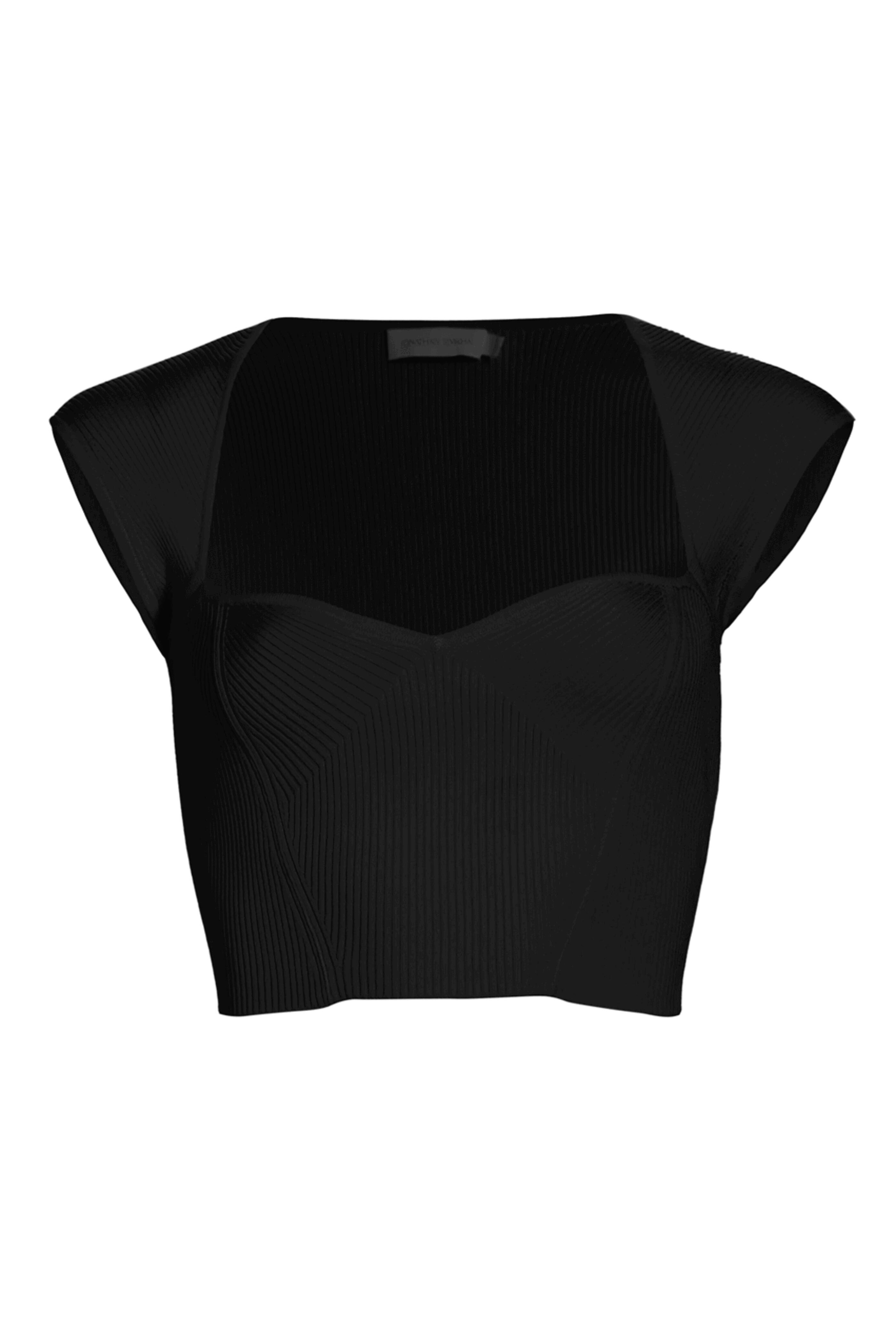 Simkhai - Black Abia Cropped Tee