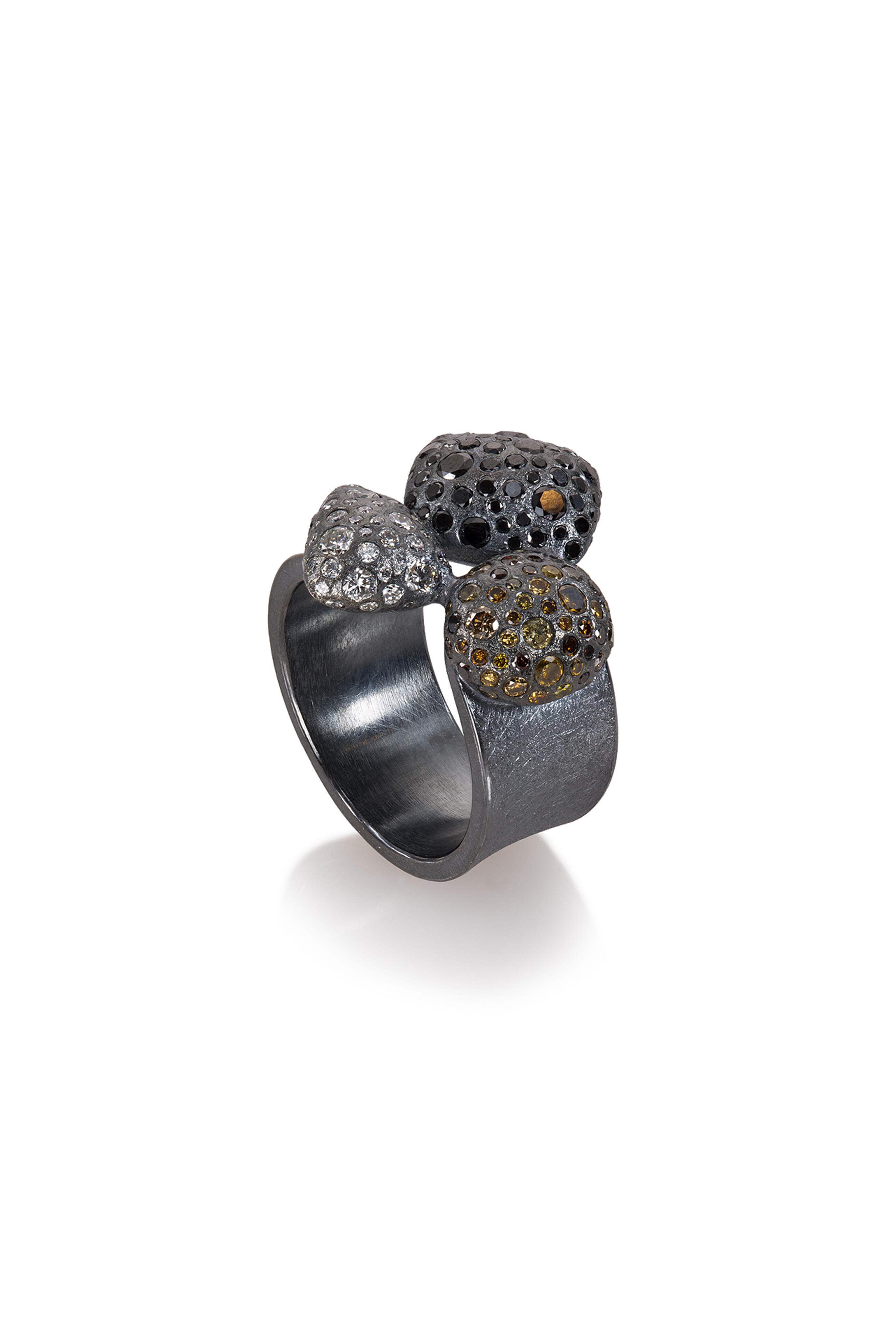 Todd Reed - Sterling Silver Diamond 3 Cluster Ring