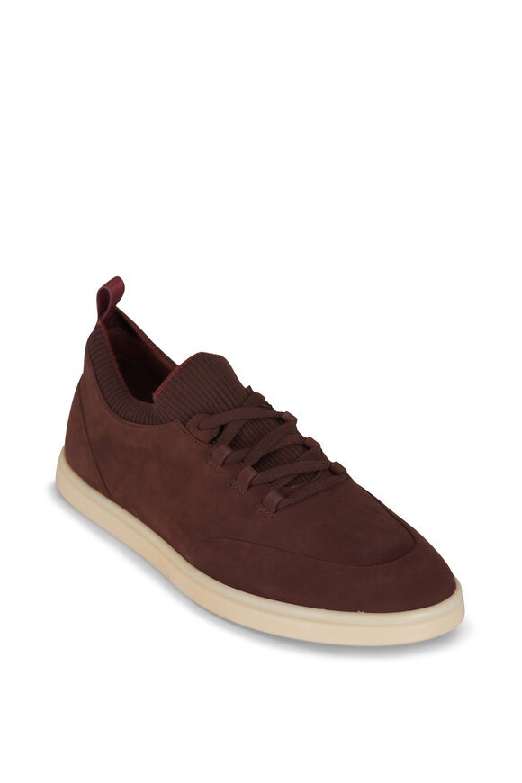 Loro Piana Soho Walk Brown Grained Nubuck Sneaker - view 1