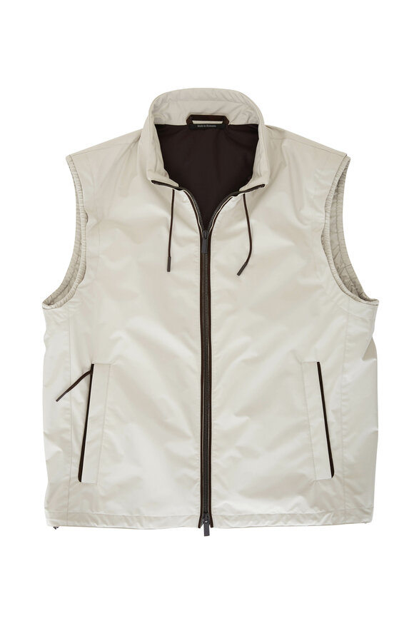 Zegna - Stratos Beige Front Zip Vest