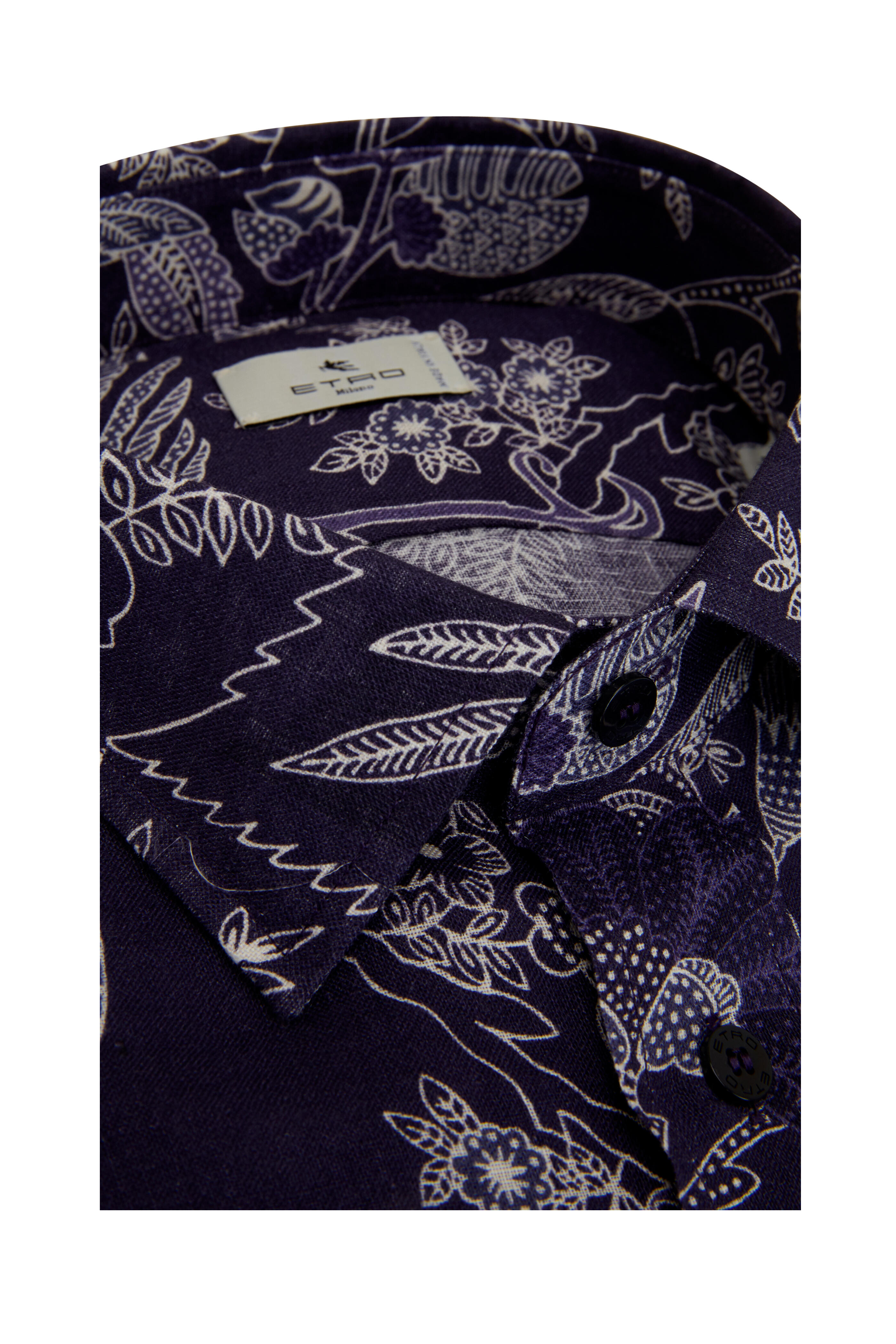 Tシャツ・カットソー ETRO FW24 Floral foliage shirt (WRIA002899IA430 X0827) ETRO Printed Silk Shirt | Green | FARFETCH