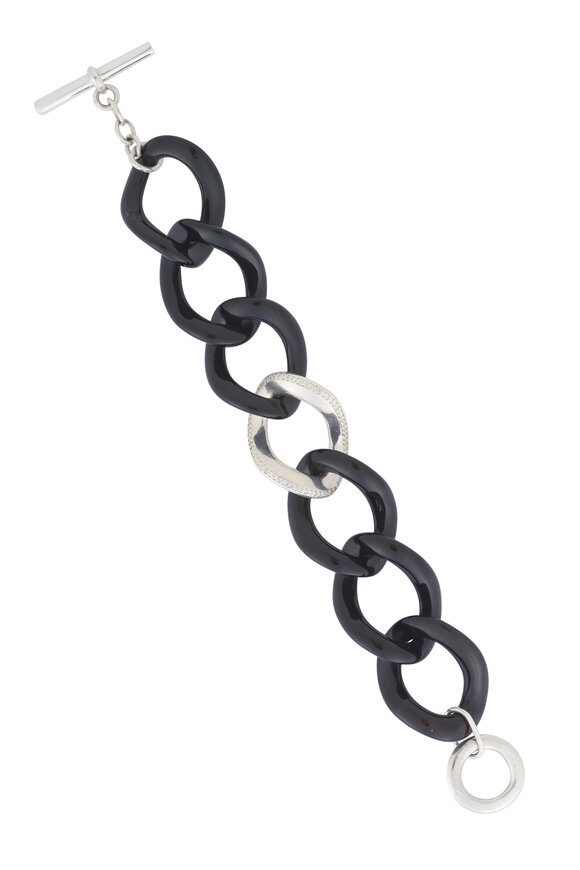 Courtney Davis Silver Onyx Bracelet - view 1
