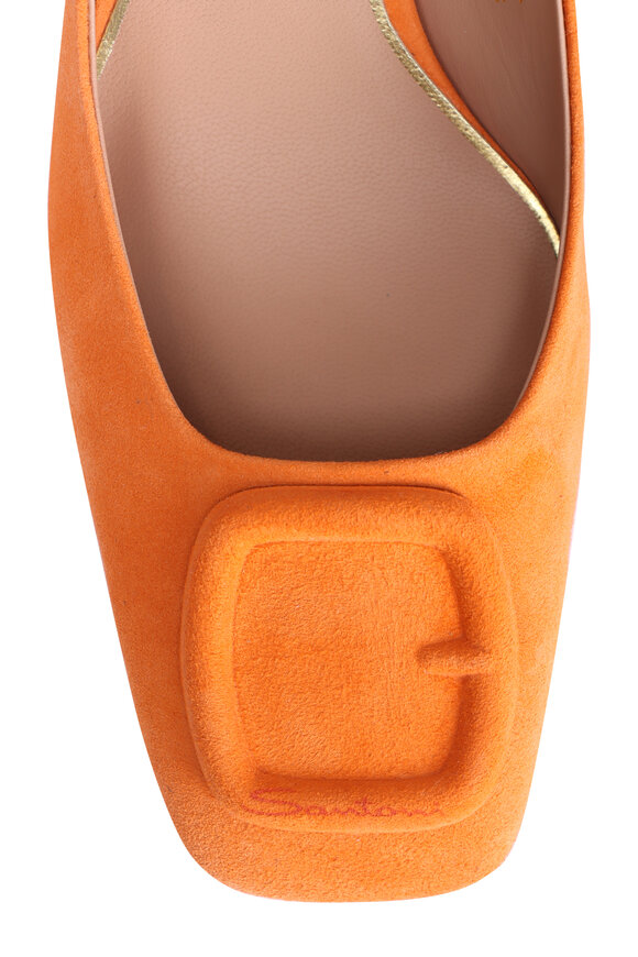 Santoni Marta Orange Slingback Pump, 50mm - view 4